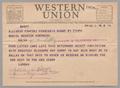 Thumbnail image of item number 1 in: '[Telegram from Lorra to Daniel W. Kempner, November 21, 1951]'.