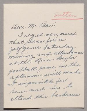 [Letter from J. Margaret Sutton to Dan Kempner, November 24, 1953]