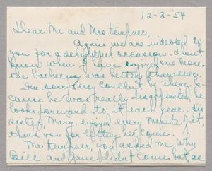 [Letter from Ruth Terrell to Mr. and Mrs. Daniel W. Kempner, December 12, 1954]