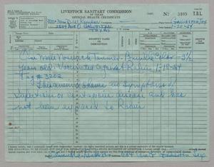 [Invoice for Dog Vaccination, January 1954]