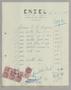 Text: [Invoice for Items Purchased From Enzel, May 1938]