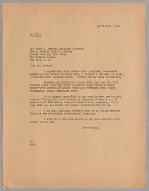 [Letter from Daniel W. Kempner to Frank E. Dawson, April 29, 1948]