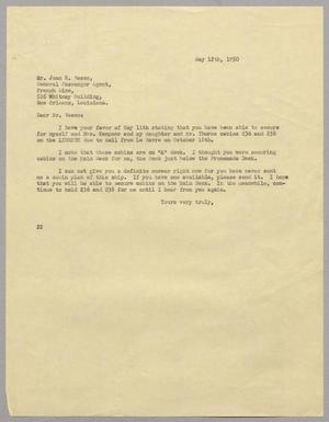 [Letter from Daniel W. Kempner to Jean E. Vesco, May 12, 1950]