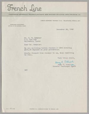 Primary view of object titled '[Letter from Jean E. Vesco to Daniel Webster Kempner, December 28, 1949]'.