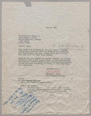 Primary view of object titled '[Letter from Melville E. Stone to Clement M. Brown Jr., May 24, 1948]'.