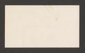 Thumbnail image of item number 2 in: '[Annotated Business Card for Harold White of Thos. Cook & Son Incorporated]'.