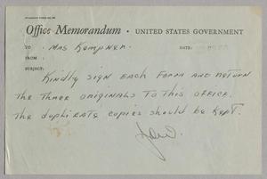 [Office Memorandum to Mrs. Kempner, April 20, 1948]