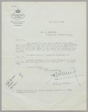 [Letter from Henry L. Soldati to Daniel W. Kempner, March 8, 1948]