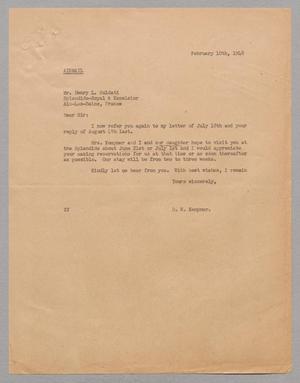 [Letter from Daniel W. Kempner to Henry L. Soldati, February 10, 1948]