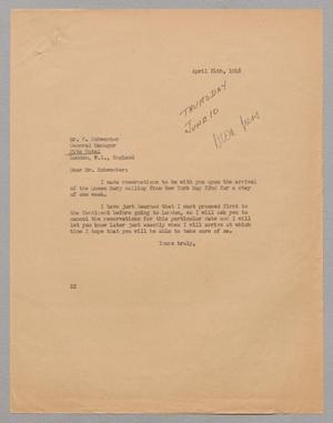 [Letter from Daniel W. Kempner to E Schwenter, April 24, 1948]