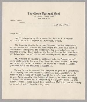 [Letter from Percy J. Ebbott to William H. Reese, July 28, 1950]