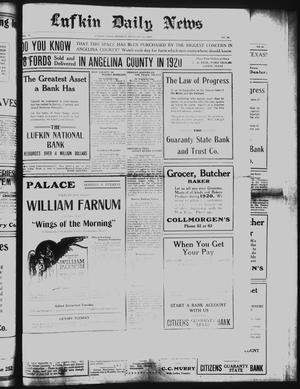 Primary view of object titled 'Lufkin Daily News (Lufkin, Tex.), Vol. 5, No. [95], Ed. 1 Monday, February 23, 1920'.