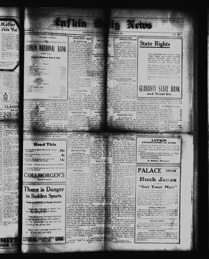 Primary view of object titled 'Lufkin Daily News (Lufkin, Tex.), Vol. 6, No. 269, Ed. 1 Wednesday, September 14, 1921'.