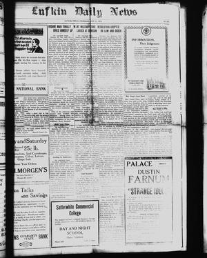 Primary view of object titled 'Lufkin Daily News (Lufkin, Tex.), Vol. [7], No. 227, Ed. 1 Thursday, July 27, 1922'.