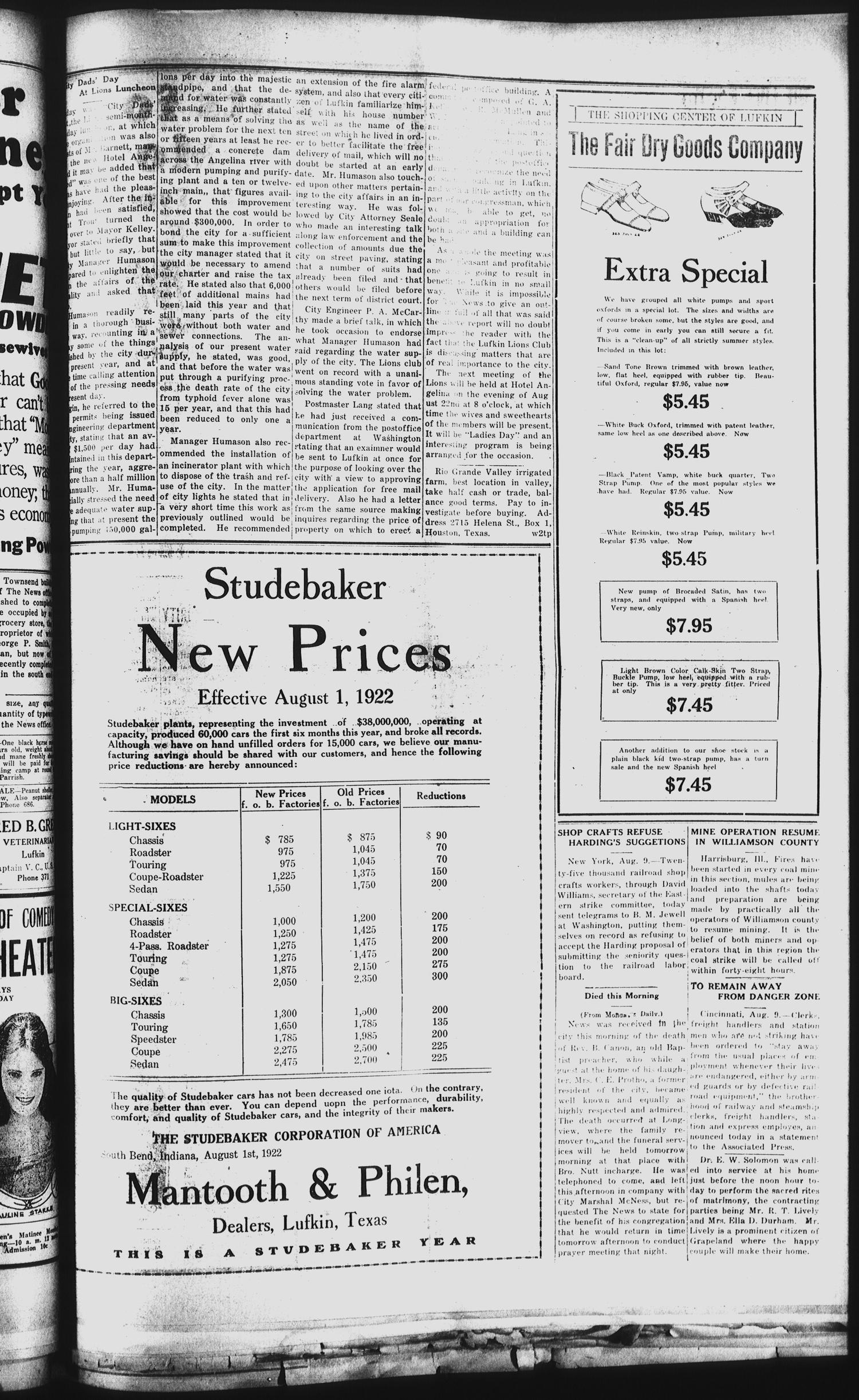 The Lufkin News (Lufkin, Tex.), Vol. [17], No. 21, Ed. 1 Friday, August 11, 1922
                                                
                                                    [Sequence #]: 3 of 8
                                                