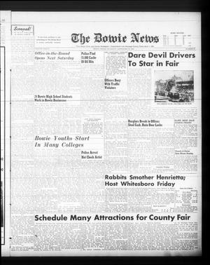 The Bowie News (Bowie, Tex.), Vol. 37, No. 27, Ed. 1 Thursday, September 18, 1958