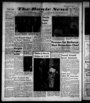 Primary view of object titled 'The Bowie News (Bowie, Tex.), Vol. 42, No. 49, Ed. 1 Thursday, December 5, 1963'.