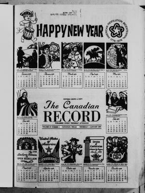 Primary view of object titled 'The Canadian Record (Canadian, Tex.), Vol. 87, No. 1, Ed. 1 Thursday, January 1, 1976'.