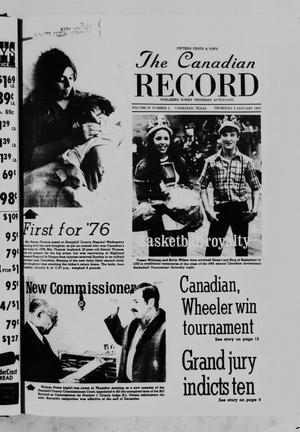 Primary view of object titled 'The Canadian Record (Canadian, Tex.), Vol. 87, No. 2, Ed. 1 Thursday, January 8, 1976'.