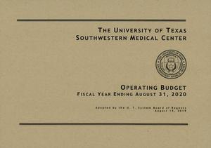 Primary view of object titled 'University of Texas Southwestern Medical Center Operating Budget: 2020'.