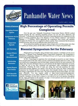 Primary view of object titled 'Panhandle Water News, January 2020'.