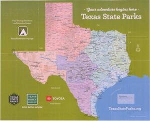 Primary view of object titled 'Texas State Park Map, 2020'.