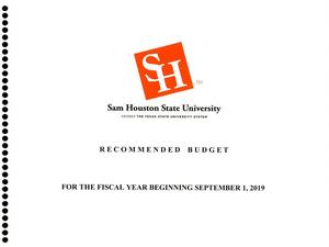 Primary view of object titled 'Sam Houston State University Operating Budget: 2020'.