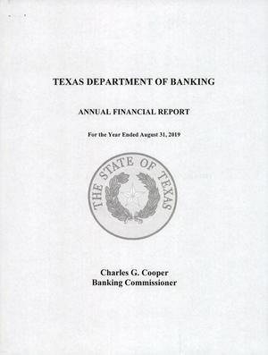 Texas Department of Banking Annual Financial Report: 2019