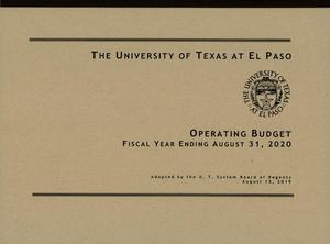 University of Texas at El Paso Operating Budget: 2020