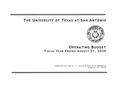 Thumbnail image of item number 3 in: 'University of Texas at San Antonio Operating Budget: 2020'.