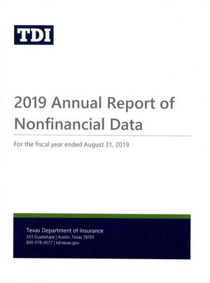 Texas Department of Insurance Annual Report of Nonfinancial Data: 2019