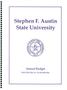 Book: Stephen F. Austin State University Operating Budget: 2021