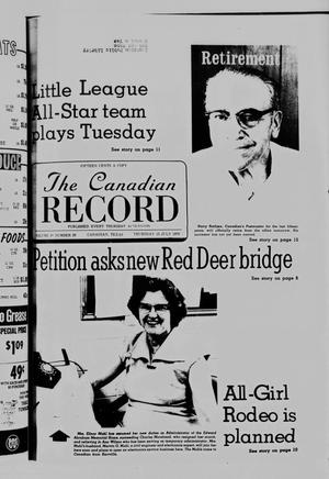 Primary view of object titled 'The Canadian Record (Canadian, Tex.), Vol. 87, No. 29, Ed. 1 Thursday, July 15, 1976'.