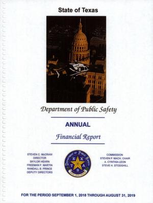 Primary view of object titled 'Texas Department of Public Safety Annual Financial Report: 2019'.