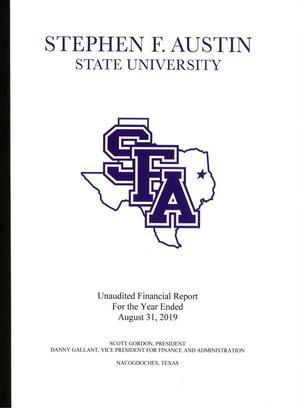 Primary view of object titled 'Stephen F. Austin State University Annual Financial Report: 2019'.
