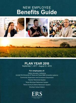 Primary view of object titled 'New Employee Benefits Guide: Plan Year 2018, Higher Education Institutions'.