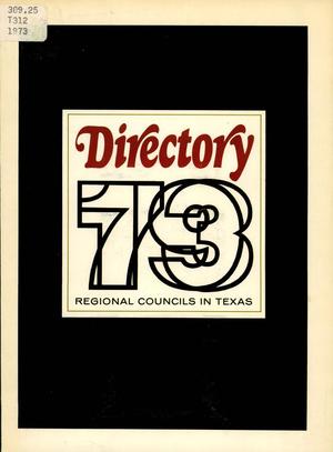 Primary view of object titled 'Directory of Regional Councils in Texas: 1973'.
