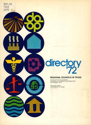 Primary view of object titled 'Directory of Regional Councils in Texas: 1972'.