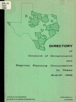 Directory of Councils of Governments and Regional Planning Commissions in Texas