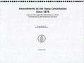 Thumbnail image of item number 3 in: 'Amendments to the Texas Constitution Since 1876'.