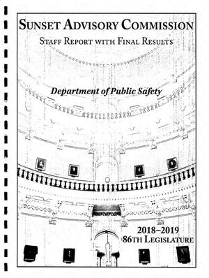 Sunset Commission Staff Report with Final Results: Texas Department of Public Safety