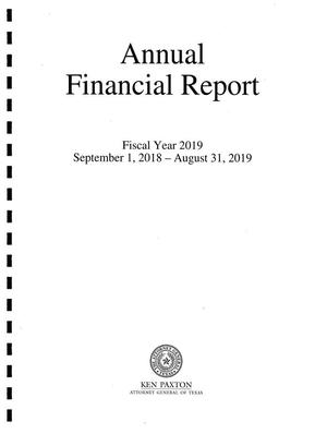 Primary view of object titled 'Texas Attorney General's Office Annual Financial Report: 2019'.