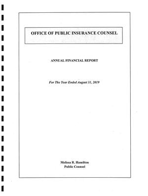 Primary view of object titled 'Texas Office of Public Insurance Counsel Annual Financial Report: 2019'.