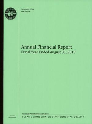 Texas Commission on Environmental Quality Annual Financial Report: 2019