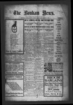 The Bonham News. (Bonham, Tex.), Vol. 43, No. 40, Ed. 1 Friday, September 11, 1908