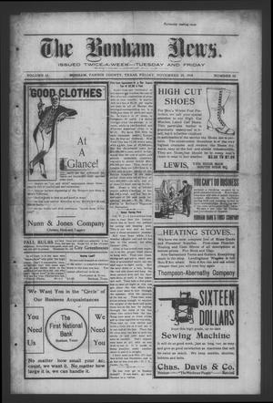 The Bonham News. (Bonham, Tex.), Vol. 43, No. 60, Ed. 1 Friday, November 20, 1908
