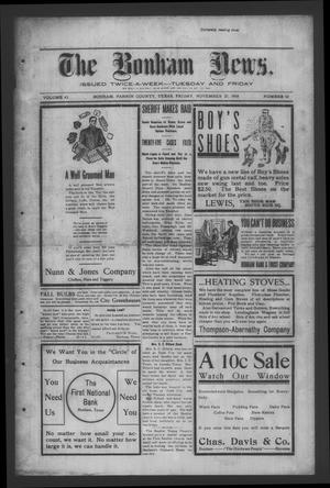 The Bonham News. (Bonham, Tex.), Vol. 43, No. 62, Ed. 1 Friday, November 27, 1908