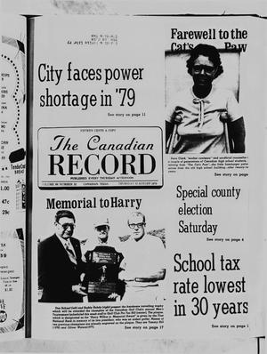 Primary view of object titled 'The Canadian Record (Canadian, Tex.), Vol. 89, No. 32, Ed. 1 Thursday, August 10, 1978'.