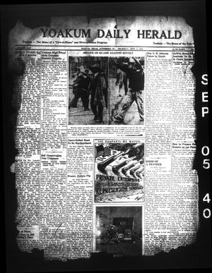 Yoakum Daily Herald (Yoakum, Tex.), Vol. 44, No. [132], Ed. 1 Thursday, September 5, 1940