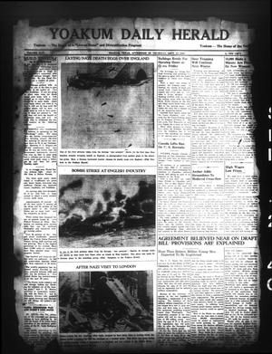 Primary view of object titled 'Yoakum Daily Herald (Yoakum, Tex.), Vol. 44, No. [138], Ed. 1 Thursday, September 12, 1940'.